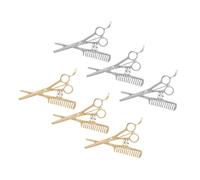 TEHAUX Lot de 6 Broches en Alliage de Zinc à Cristaux Accessoires de Costume Doré et Argenté Décoration Festive pour Coiffeur Présent Élégant pour Tenue de Fête