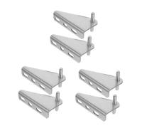TEHAUX Lot De 6 Charnières De Porte De Congélateur Triangulaires Pièces De Rechange Pour Réfrigérateur Petites Charnières Métalliques En Acier Inoxydable Argenté