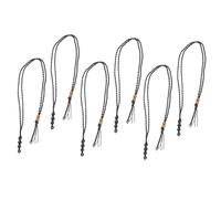 TEHAUX Lot de 6 Cordons Réglables en Fil Ciré Noir pour Pendentifs en Cristal Cages Tissées Vintage pour Supports de Colliers Accessoires Bijoux pour Création et Personnalisation