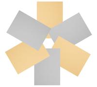 TEHAUX Lot de 6 Plaques Métalliques en Aluminium pour Sublimation 20x15 Cm, Finition Nacrée Argenté et Or, Supports Vierges pour Impression Photo et Création Diy, Matériel Artistique