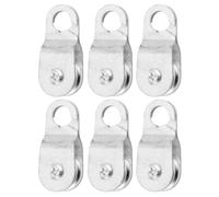 TEHAUX Lot de 6 Poulies Simples en Fer avec Système Robuste de Levage et Câble Suspendu pour Exploitation Agricole et Installation en Serre