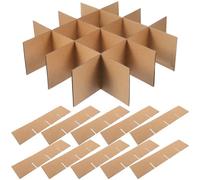 TEHAUX Lot de 6 séparateurs de carton de déménagement - 33,5 x 33,5 x 33,5 cm - Pour vaisselle et verres - Protection sûre lors du transport - Réutilisables - Facile à monter