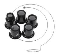 TEHAUX Lot de 6 Set de Loupes D’horloger à Clipser pour Réparation de Montres Grossissements 3X, 5X, 10x, 15x, 20x Outil de Précision Léger pour Entretien Bijoux et Réparation Fine