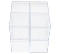 TEHAUX Lot de 8 Boîtes à Bijoux Transparentes en Acrylique 5,5 Cm avec Couvercles, Cubes Empilables pour Rangement Présent, Présentation Bijoux et Organisation Décorative