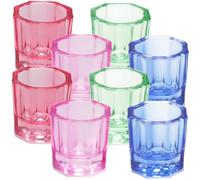 TEHAUX Lot de 8 Coupelles en Verre Cristal Multifonction pour Nail Art Bol Monomère Professionnel Bol Décoratif pour Manucure Format Petit Couleurs Aléatoires Couleur Aléatoire