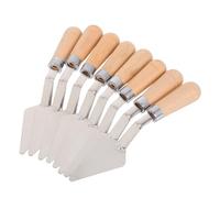 TEHAUX Lot De 8 Couteaux À Peindre avec Manche en Bois, Spatule De Mélange en Acier Inoxydable, Couteau À Palette pour Toile, Peinture Acrylique, Peinture À l'huile