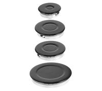 TEHAUX Lot de Chapeaux de Brûleur Gaz Aluminium et Fer Couronne Concave pour Cuisinière Gaz Kit de Remplacement pour Brûleur de Four Allumage Rapide et Performance Fiable