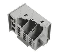 TEHAUX Maison Miniature Endommagée Plastique pour Diorama Militaire Décor Micro Paysage et Table de Sable DIY Bâtiment Abandonné et Détérioré pour Collectionneur