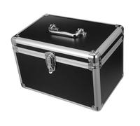 TEHAUX Mallette en Métal Rigide avec Loquet De Verrouillage Boîte De Rangement Portable pour Outils Et Instruments Conçue pour Protection Et Organisation