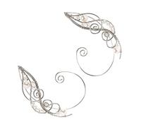 TEHAUX Manchettes d'Oreilles Elfes Vintage sans Perçage Clips d'Oreilles Délicats Faits Main Accessoires pour Oreilles Élégants pour Cosplay et Occasions Spéciales