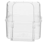 TEHAUX Mangeoire à Oiseaux Pratique Installation Stable et Facile, Gamelle pour Cage en PP Transparente pour Nourrir Les Perruches en Cage