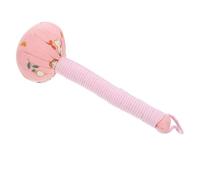 TEHAUX Marteau de Massage du Dos Portable 26 Cm en Tissu D’armoise Rose Pêche, Bâton de Massage Musculaire Manuel pour Cou, Épaules et Jambes, Outil de Relaxation et Bien-domicile Voyage