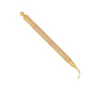 TEHAUX Masseur Auriculaire Stimulation Indolore pour Soulager la Pression Corporelle Stylo D'acupuncture Incurvé en Cuivre pour Visage et Dos à Domicile