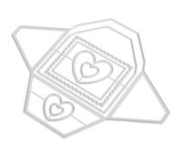 TEHAUX Matrices de Découpe Métalliques en Acier Carbone pour Création de Cartes et Scrapbooking, Gabarits 3d pour Cadres et Fonds Vintage, Outils Précis pour Albums Photo et Loisirs