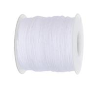 TEHAUX Mèche Bobine en Tressé Bougie, M 61 Blanche, Coton | Compatibilité Cire de Soja et Huile Végétale, Usage pour Bougies D'ambiance de Bureau, Lumière Régulière et Stable