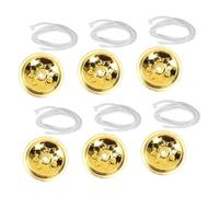 TEHAUX Mèches Flottantes Fibre pour Lampe à Huile Lot de Mèches et Flotteurs Alliage Mèche de Remplacement Stable pour Lampe à Pétrole Bricolage Bougies et Torches Extérieur Blanc