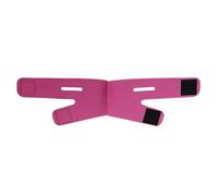 TEHAUX Mentonnière Raffermissante Visage en V Ceinture Liftante Réutilisable pour Double Menton Masque Facial en Tissu Rose Bandage Remodelant Contour du Visage Soin Anti-Relâchement