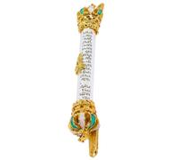 TEHAUX Mezuzah Porte Métal Décorative avec Parchemin Sacré Bénédiction Gravée Objet Culte Religieux pour Porte Extérieure Cadeau Juifs Symbolique