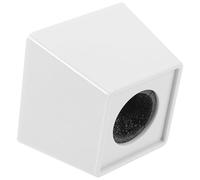 TEHAUX Microphone sans Fil Boîte à Drapeau en Mousse et Plastique Blanc, Cache-Logo Micro pour Usage en Ktv, Interview et Réunion D’Entreprise, Accessoire pour Microphone