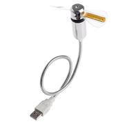 TEHAUX Mini Ventilateur USB Flexible à Col de Cygne en Pvc, Ventilateur D'ordinateur Portable Silencieux LED Multicolore Programmable, Portable et Léger, pour Bureau et Maison,