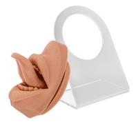 TEHAUX Modèle de Visage en Silicone Flexible pour Pratique du Piercing Buccal Partie de Langue et Support de Présentation pour Formation