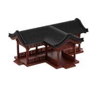TEHAUX Modèle Miniature de Jardin Chinois, Décor Marron en Plastique | Décor de Scène DIY et Salon de Thé, Architecture Classique, Entretien Facile, Présent Festif, Échanges Culturels