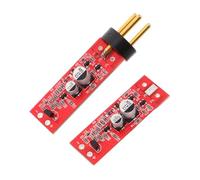 TEHAUX Module de Réparation Électronique pour Microphone Condensateur 2pcs Circuit Imprimé Rouge, Préamplificateur Métal et Plastique pour Studio D'enregistrement
