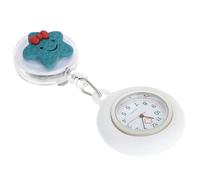 TEHAUX Montre de Poche Rétractable pour Infirmières en Silicone Bleu Montre à Clip Portable Enrouleur Pratique pour Personnel Soignant