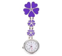 TEHAUX Montre d'Infirmière de Cinq Cœurs Montre de Poche Violette Mini à Suspendre pour Infirmières Accessoire Médical Pratique et Léger