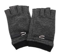 TEHAUX Moufles Mi-Doigts Thermiques pour Cyclisme Homme en Velours Anti-dérapant, Coupe-Vent et Chauds pour Conduite et Temps Froid en Automne Hiver