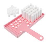 TEHAUX Moule de Remplissage pour Soin des Lèvres 5g en Plastique Pp Blanc avec Plateau et Spatule, Facile à Nettoyer et Simple D'utilisation pour Fabrication DIY
