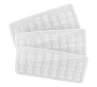 TEHAUX Moule en Silicone pour Pièces D'échecs 3 Pièces, pour Loisirs Créatifs, Couleur Transparente, Résistant à Haute Température, pour Bricolage DIY Bijoux et Jeux de Société