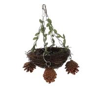 TEHAUX Nid Rotin Naturel Suspendu pour Oiseaux Nid Balancelle pour Perruches et Perroquets Espace de Repos et Jeu pour Cage Matériel de Nidification Sécurisé et Naturel