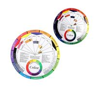 TEHAUX Nuancier pour Nail Art en Papier à Double Face, Roue Rotative Créative 2 Pièces pour Apprentissage des Couleurs et Associations, Accessoire pour Maquillage et Ongles