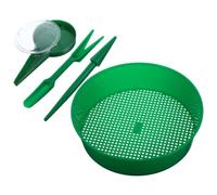 TEHAUX Outil de Tamisage pour Jardin en PP Vert, Passoire à Terre Multi-Usage Facile à Ranger, Tamis à Mailles pour Petit Jardin et Champs Agricoles