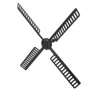 TEHAUX Pales de Moulin à Vent en Plastique Noir Étanches pour Décoration Extérieure de Jardin, Accessoires Solide Résistants la Décoloration, Kit pour Moulin à Vent