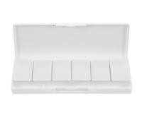 TEHAUX Palette D'aquarelle Portable en Plastique Blanc 6 Compartiments Détachables et Design Compact pour Maquillage, Peinture Corporelle et Gel pour Ongles en Voyage