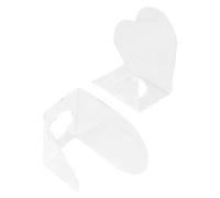TEHAUX Palette de Maquillage Lot de 2 Pièces Ergonomique en Acrylique Blanc Léger pour Mixer Rouges à Lèvres pour Salon de Beauté et Nail Art