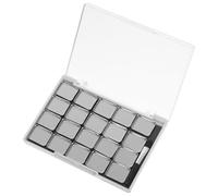 TEHAUX Palette de Maquillage Magnétique Vide avec 20 Compartiments en Métal Plateau Blanc 2046 Pinceau Inclus Boîte de Rangement Portable pour Fards à Paupières Blush et Poudre pour