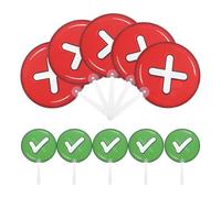 TEHAUX Palettes de Réponse Outils Participatifs Solides Lot de 10 en Plastique pour Classe pour Enseignants et Étudiants en Séances de Questions-réponses