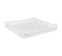 TEHAUX Panier De Congélation Rapide Produits Aquatiques En Plastique Blanc 370x350x60 Mm Léger Et Peu Profond Pour Séchage Et Stockage Alimentaire Domestique