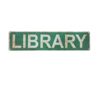 TEHAUX Panneau Décoratif de Bibliothèque en Étain Vert Vintage Installation Facile et Étanche pour Décoration Murale Intérieure et Extérieure