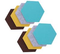 TEHAUX Panneaux Muraux Hexagonaux Tableau D'affichage et Tableau Mémo Décoratif Lot de 8 en Feutrine Autocollants pour Travaux Manuels et Arts