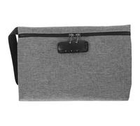 TEHAUX Paquet Bancaire Verrouillable Serrure à Combinaison en Polyester Étanche, Paquet à Argenté Sécurisé pour Passeports et Accessoires, pour Usage Professionnel et Voyages D'affaires