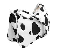 TEHAUX Paquet Bandoulière Femme Imprimé Vache Pochette Bras en Matériau Solide Chaîne Élégante pour Sorties et Usage Quotidien Rangement Smartphone et Essentiels