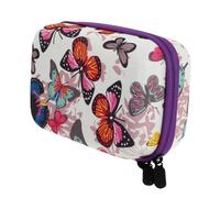 TEHAUX Paquet de Rangement Imprimé pour Huiles Essentielles Porte-Flacon 12 Compartiments 15 ML Pochette Compacte Légère Fermeture Éclair Violette Transport Pratique pour Flacons