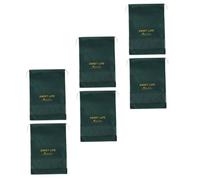 TEHAUX Paquet de Rangement pour Chaussures Semi-Transparents Multifonctions en Non-tissé Vert Moyen 26x37 Cm Cordon pour Voyage et Maison Lot de 6