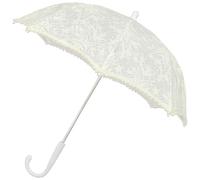 TEHAUX Parasol de Mariage en Dentelle Blanche Brodée Pliant Parapluie Vintage Léger et Décoratif pour Mariée Accessoires Photo Élégants pour Cérémonies et Soirées Dansantes