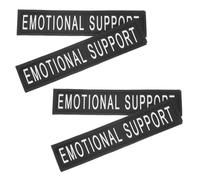 TEHAUX Patchs Réfléchissants pour Harnais de Chien en Cuir PU Noir, 4pcs, Doux et Confortable, pour Gilet Tactique et Sécurité Animale