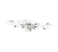 TEHAUX Peigne à Cheveux de Mariée Argenté en Métal Strass Scintillants, Accessoire Léger pour Chignons, Tresses et Coiffures de Mariage, Épingle Décorative pour Cheveux de Future Mariée,
